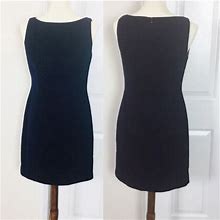 Laundry By Shelli Segal Dresses | Laundry Velvet Little Black Dress Sleeveless 6 | Color: Black | Size: 6