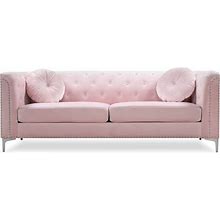 Passion Furniture Pompano Pink 3Pc Living Room Set