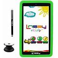 Linsay 7" 64Gb Android 13 Wifi Tablet, Camera, Apps, Games, Learning Tab For Children With Green Kid-Proof Defender Case, Pop Holder And Pen Stylus