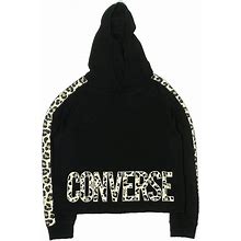 Converse Pullover Hoodie: Black Solid Tops - Kids Boy's Size 12