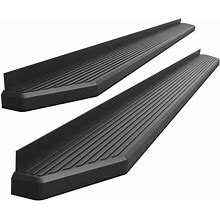 APS 6-Inch Stainless Steel (Black Flat Style) Running Boards Nerf Bars Compatible With Ford F150 2015-2024 Supercrew Cab & F150 Lightning 2022-2024
