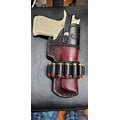 Desert Eagle Holster With Ammo Loops. OWB 50AE/429De 44 Mag 41 Mag 357 Or 44/40 Choose Your Loop Size And Color..Black And Mahogany Shown