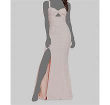 $248 Dress The Population Women's Pink Sleeveless Twist Front Gown