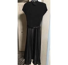 Night Way Black Maxi Length Evening Gown Size 14
