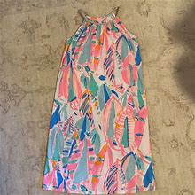 Lilly Pulitzer Dresses | Amazing Lily Pulitzer Print Max 8/10 W/Gold Braid | Color: Gold | Size: Lg