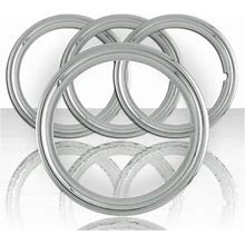 Set Of 4 15" Chrome Steel Wheel Trim Rings Glamour Ring Rim Bands 1