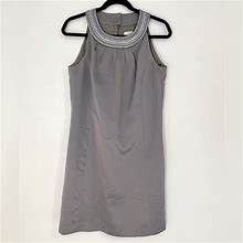 Ann Taylor Loft Silver Pewter Dress Size 4. | Color: Gray/Silver | Size: 4