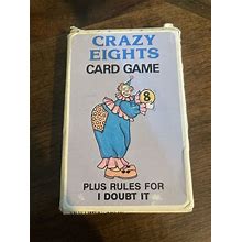 Vintage Hoyle Crazy Eights Card Game + Rules For I Doubt It 1985 Clown Complete