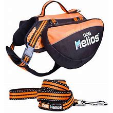The Pet Life Helios Freestyle 3-In-1 Explorer Convertible Backpack, Harness And Leash, Orange