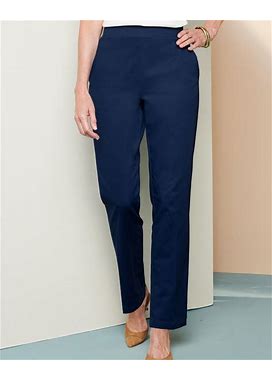 Blair Women's Comfort Stretch Pull-On Pants - Blue - L - Misses