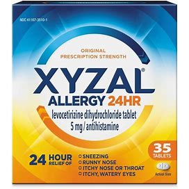 Xyzal Allergy Relief Tablets - Levocetirizine Dihydrochloride - 35Ct