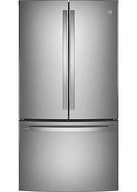 GE Profile - 23.1 Cu. Ft. French Door Counter-Depth Refrigerator With Internal Water Dispenser - Stainless Steel