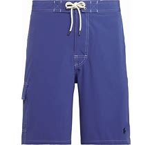 POLO RALPH LAUREN Men's 8.5" Kailua Classic Fit Swim Trunks, Bright Blue, Polo Swim Suit With Embroidered Polo Pony