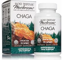 Host Defense, Chaga Capsules, Antioxidant And DNA Support, Mushroom Supplement,