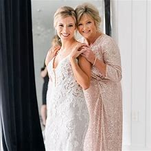 Alex Evenings Dresses | Mother Of The Bride/Mother Of The Groom Alex Evenings Blush Sequins Dress | Color: Pink | Size: 12