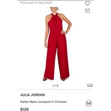 Julia Jordan Pants & Jumpsuits | Julia Jordan Gorgeous Red Jumpsuit Needs Cleaned | Color: Red | Size: 16