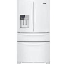 Whirlpool - 25 Cu. Ft. French Door Refrigerator With External Ice And Water Dispenser - White