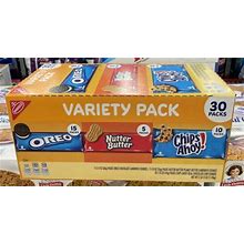 Nabisco Variety Pack 30 Packs Oreo Nutter Butter & Chips Ahoy