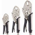 Pittsburgh Curved Jaw Locking Pliers Set, 3 Piece