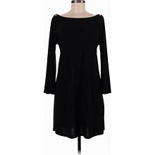 Nik And Nash Casual Dress - Sweater Dress: Black Solid Dresses - Women's Size 6