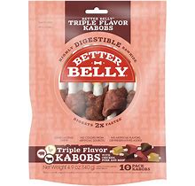 Better Belly Long-Lasting Kabob Dog Chew Treat - Chicken, Pork And Beef, Size: 10 Count | Petsmart