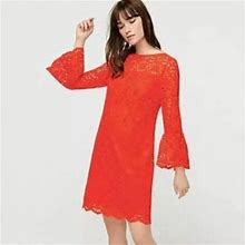 J. Crew Dresses | J Crew Embroidered Eyelet Red Lace Dress | Color: Orange/Red | Size: 0