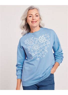 Blair Women's Graphic Sweatshirt - Blue - L - Misses