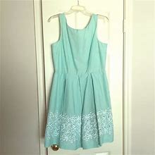 Danny & Nicole Dresses | Pleated Mint Green Midi Dress | Color: Blue/Green | Size: 12