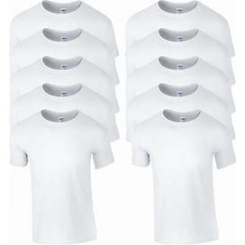 Gildan G640-10PK - 10-PACK - Adult Softstyle 4.5 Oz T-Shirt White XL