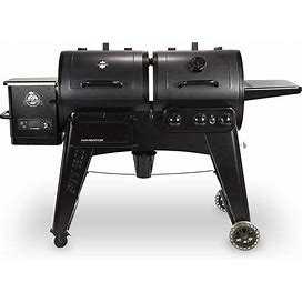 Pit Boss Pb1230g Wood Pellet And Gas Combo Grill, Black