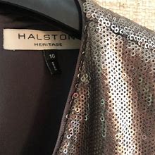 Halston Heritage Dresses | Halston Heritage Mini Dress! Silver Sequined | Color: Gray/Silver | Size: 10