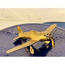 Vintage Solid Brass Airplane Model