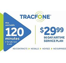 Tracfone 120 Minutes Prepaid Airtime Card $29.99