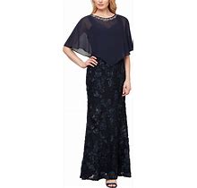 Ignite Evenings Women's Sequin Beaded Lace Dress