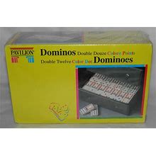 Pavilion Dominoes Double Twelve Color Dot Set W/ Vinyl Case Sealed