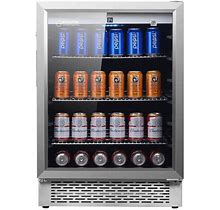 4.6 Cu. Ft. Built-In/Freestanding Outdoor/Indoor Refrigerator With 7 Color LED Lights In Stainless