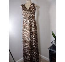 Kate & Mallory Knit & Chiffon Sleeveless Empire Waist Hi-Lo Maxi Dress
