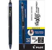 PILOT Frixion Synergy Retractable Clicker Erasable Gel Ink Pens, 0.5mm Extra Fine Point, Black Ink, Dozen