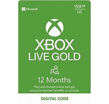 Xbox Live Gold 12 Month Membership [Digital Code]