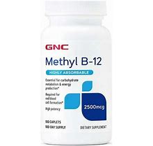 Gnc Methyl B-12 2500 Mcg, 100 Caplets