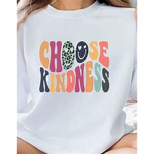 Choose Kindness Retro Text Design, Gildan 18000 Sweatshirt, Inspirational Clothing, Women's Sweatshirt, Sweater, Mom Shirt
