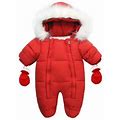 Musuos 6-24Months Baby Boys Girls Thermal Clothes Set,Toddler Warm Solid Color Long Sleeve Hooded