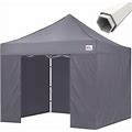 MASTERCANOPY 10X10 Premium Heavy Duty Pop Up Commercial Instant Canopy With Sidewalls(10X10 Gray)