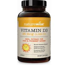 Vitamin D3 1000Iu (25 Mcg) Healthy Muscle Function, And Immune Support, Non-Gmo,