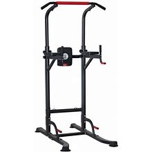 Soges Power Tower Pull Up Bar Workout Dip Station Adjustable Height Strength Training Equipment