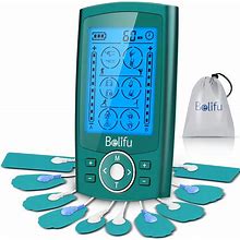 Belifu Dual Channel TENS EMS Unit 24 Modes Muscle Stimulator For Pain Relief Therapy, Electronic Pulse Massager Muscle Massager With 10 Pads,