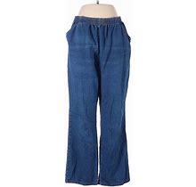 Chic Casual Pants - High Rise: Blue Bottoms - Women's Size 6 Petite