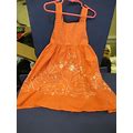 P5) Girls Size 7 Coral Dress By George Embroidery Sun Dress