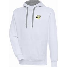Men's Antigua White Ryan Blaney Victory Pullover Hoodie Size:5XL