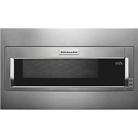 Kitchenaid - 1.1 Cu. Ft. Built-In Low Profile Microwave With Standard Trim Kit - Stainless Steel